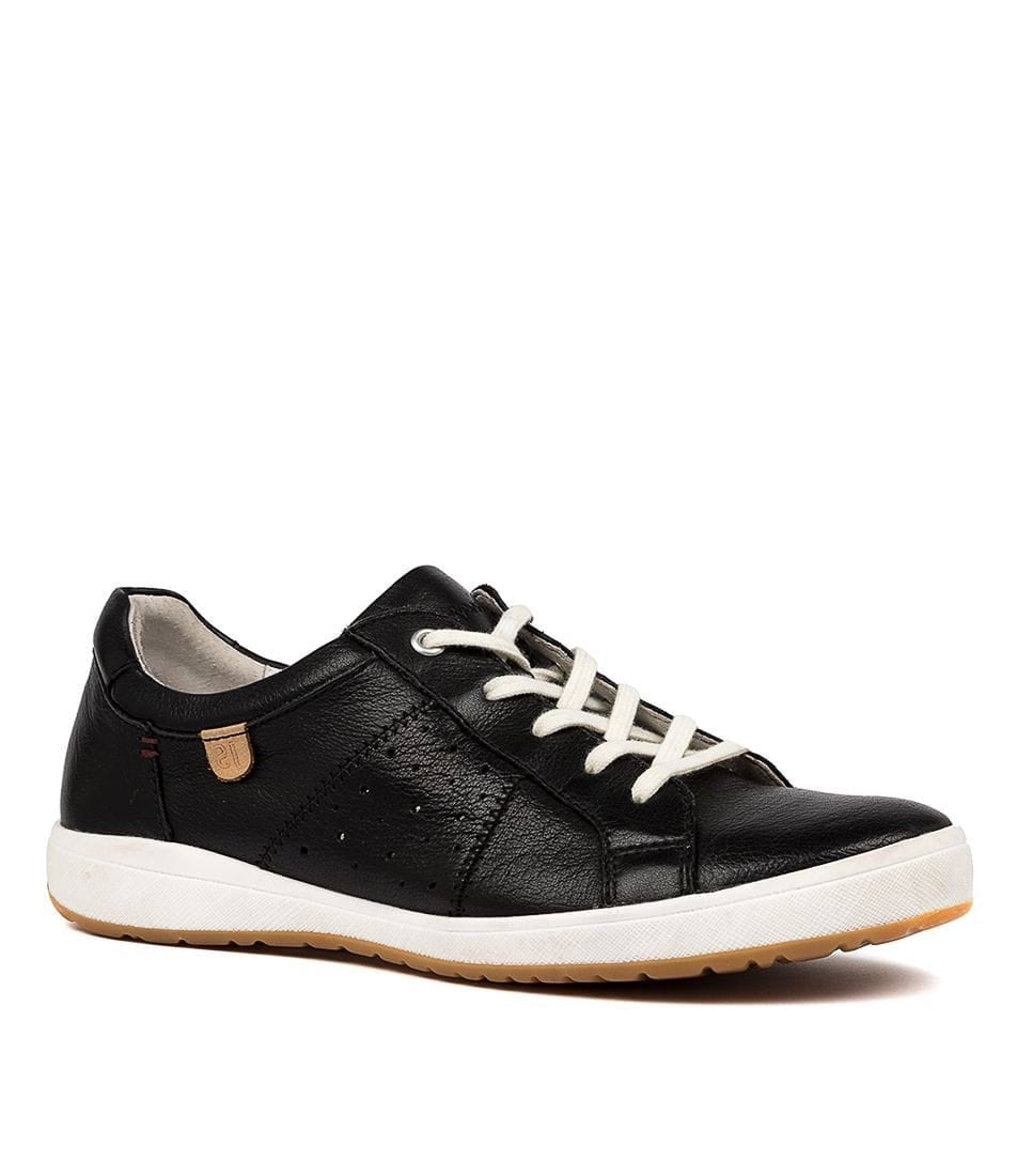 Josef Seibel Caren 01 Black Leather Sneaker