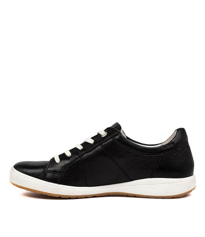 Josef Seibel Caren 01 Black Leather Sneaker