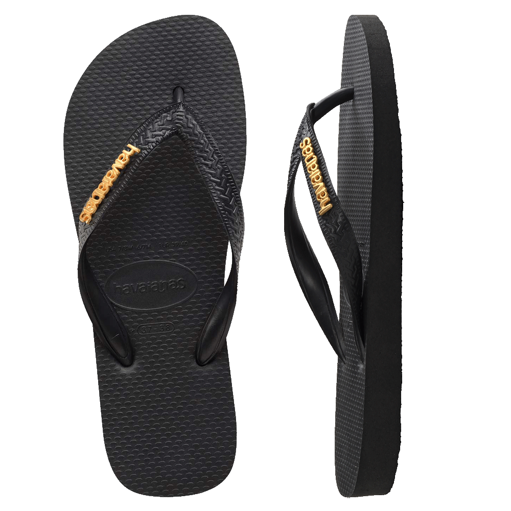 Havaianas Logo Metallic Gold Jandals