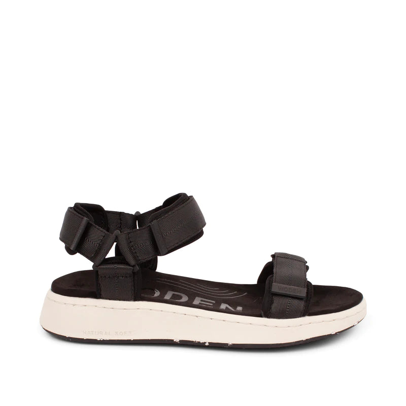 Woden Line Black Sandal