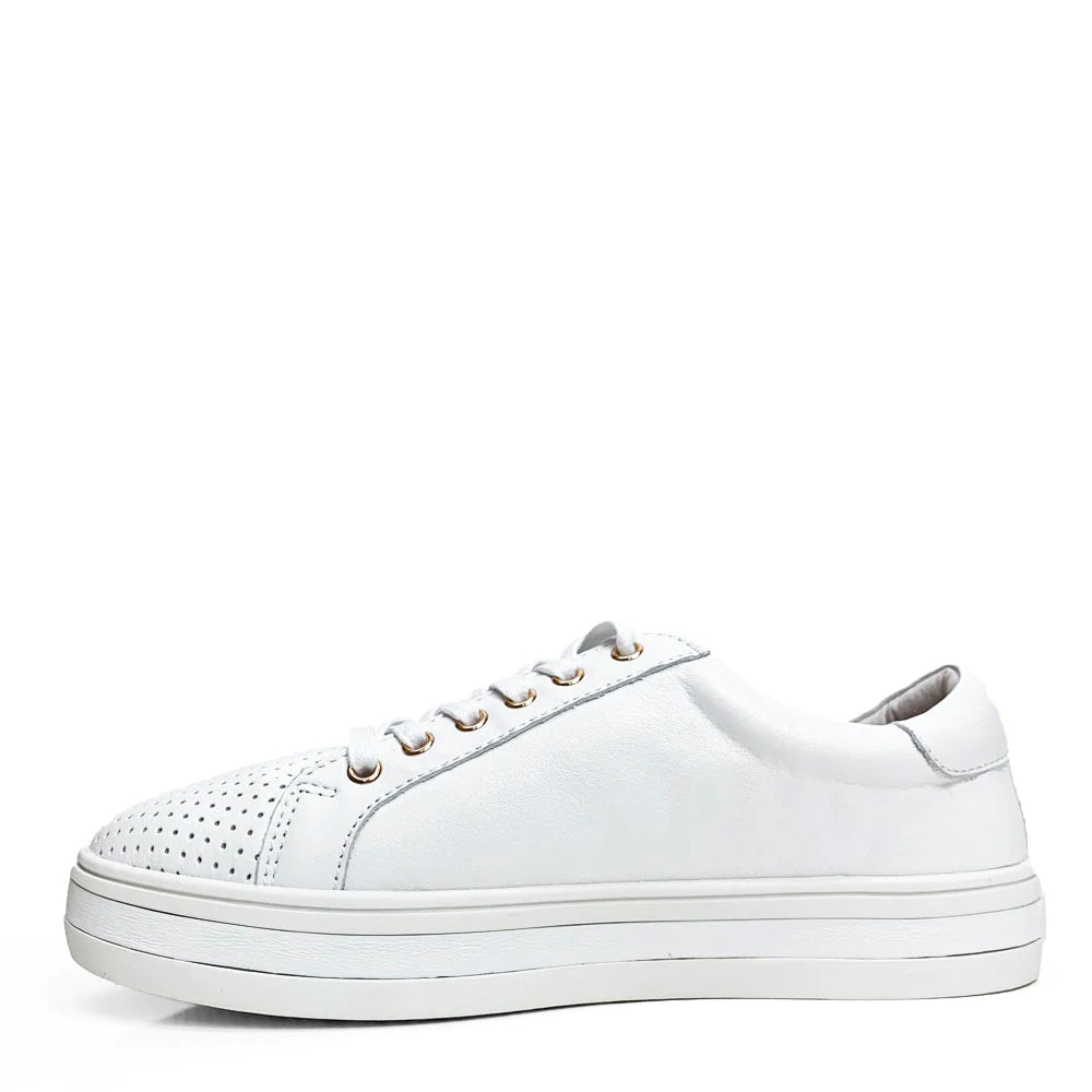 Alfie & Evie Paradise White Leather Sneaker