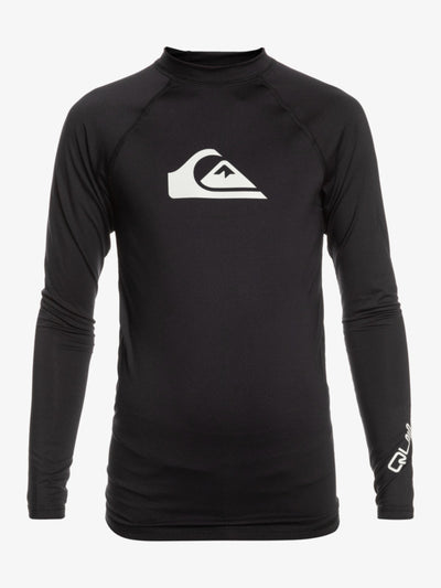 Quiksilver All Time Rash Shirt Black Long Sleeved Gr8 Gear NZ