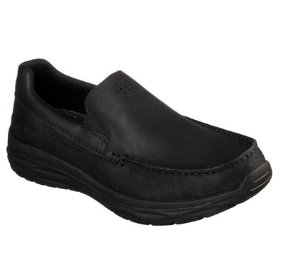 Skechers Mens Harsen black slip on shoe