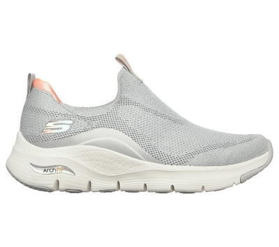 Skechers Womens Arch Fit Keep It Up Grey/Pink Gr8 Gear NZ