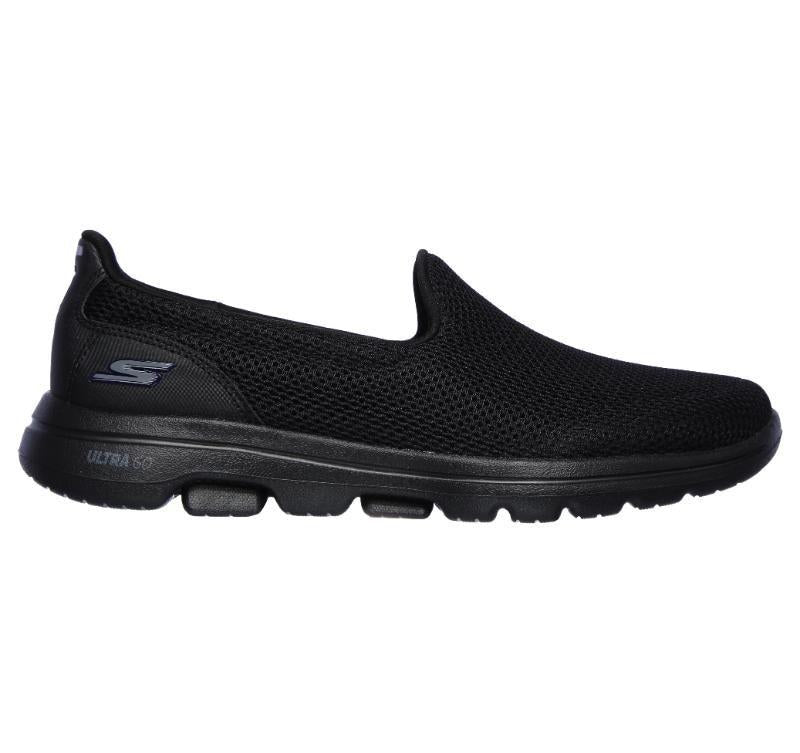 Skechers Womens Go Walk 5 Wide Fit Black/Black Gr8 Gear NZ