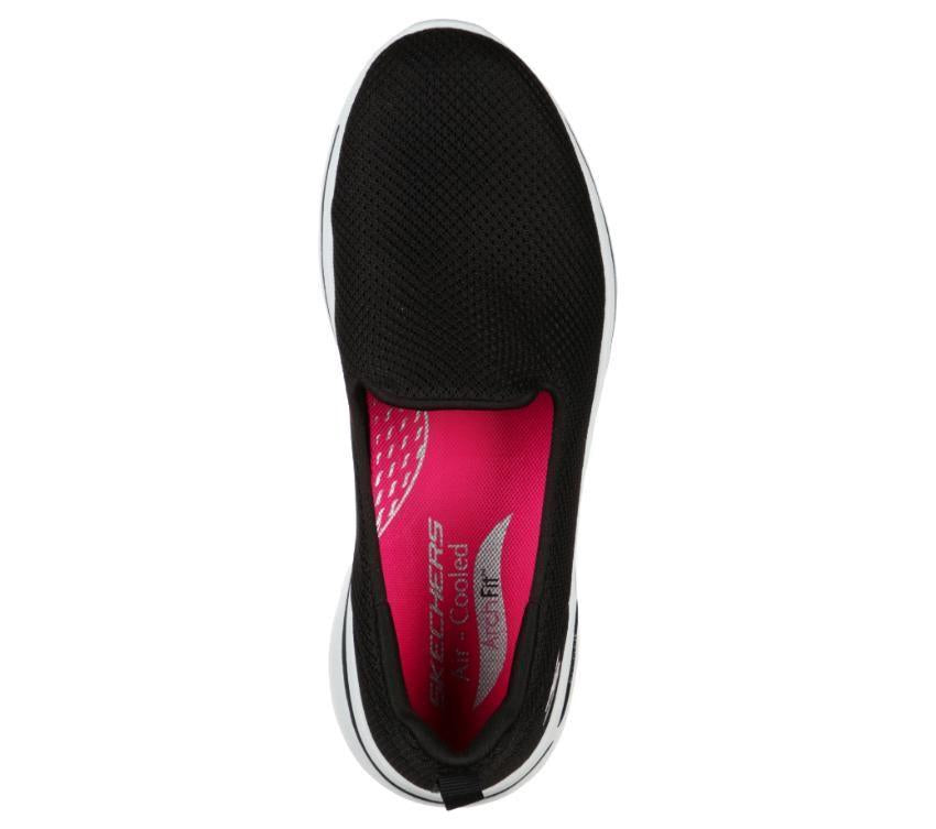 Skechers Womens Go Walk Arch Fit Grateful Black/Hot Pink