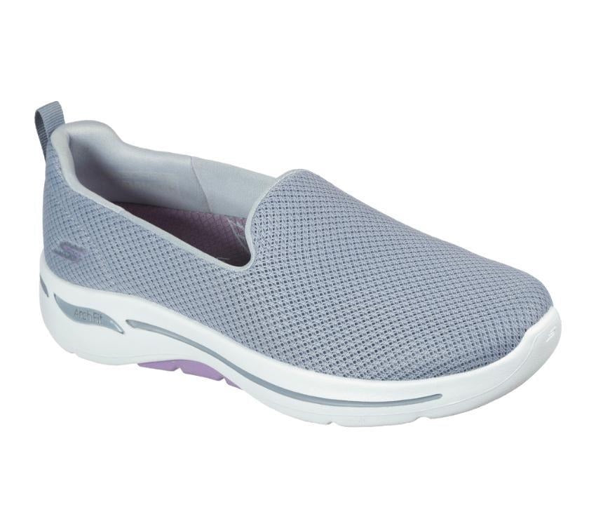 Skechers Womens Go Walk Arch Fit Grateful Grey/Lavender