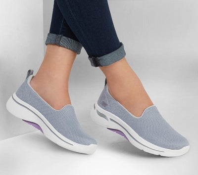 Skechers Womens Go Walk Arch Fit Grateful Grey/Lavender