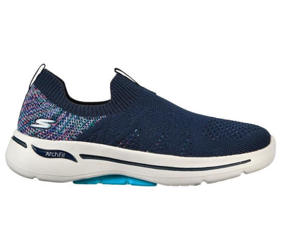 Skechers Womens Go Walk Arch Fit Navy Multi