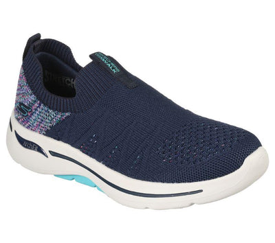 Skechers Womens Go Walk Arch Fit Navy Multi