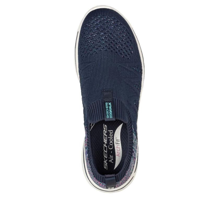 Skechers Womens Go Walk Arch Fit Navy Multi