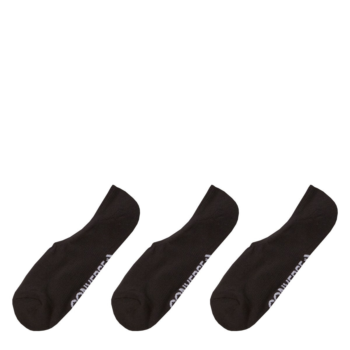 Converse Invisible Socks 3pk Black