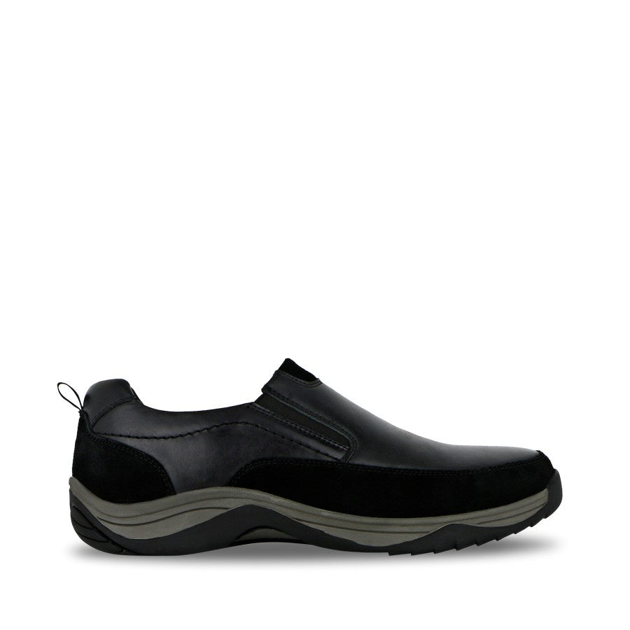 Natural Comfort Mens Windsor Black Leather Slip On Shoe Gr8 Gear NZ