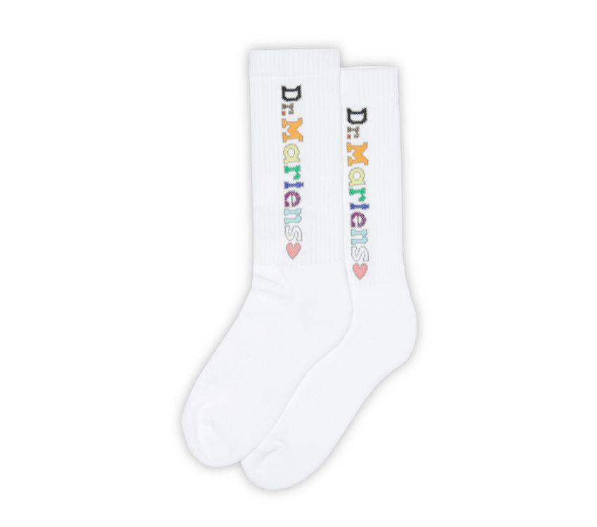 Dr Martens Pride Vertical Socks White S/M