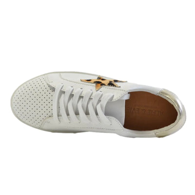 Alfie & Evie Valdo White/Beige/Leopard Sneaker