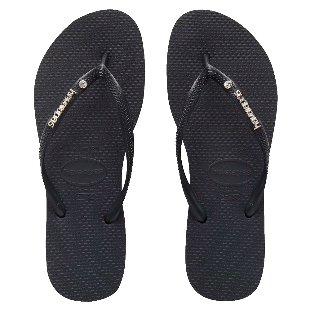 Havaianas Slim Logo Metallic Crystal Jandals