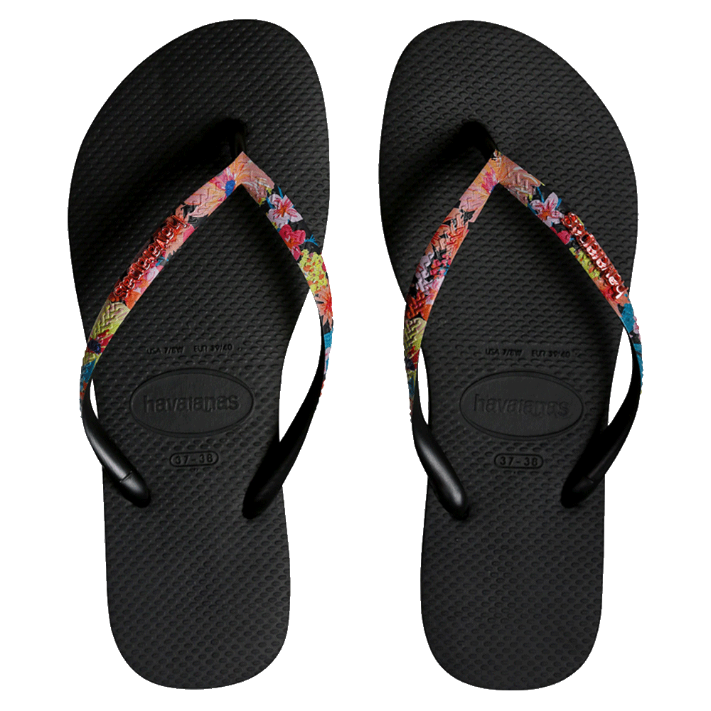 Havianas Slim Strapped Flowers Jandals