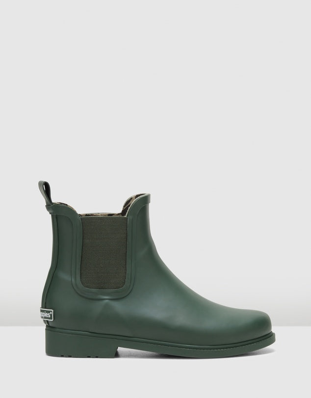 Hush Puppies LadiesMuddy Olive Gumboot