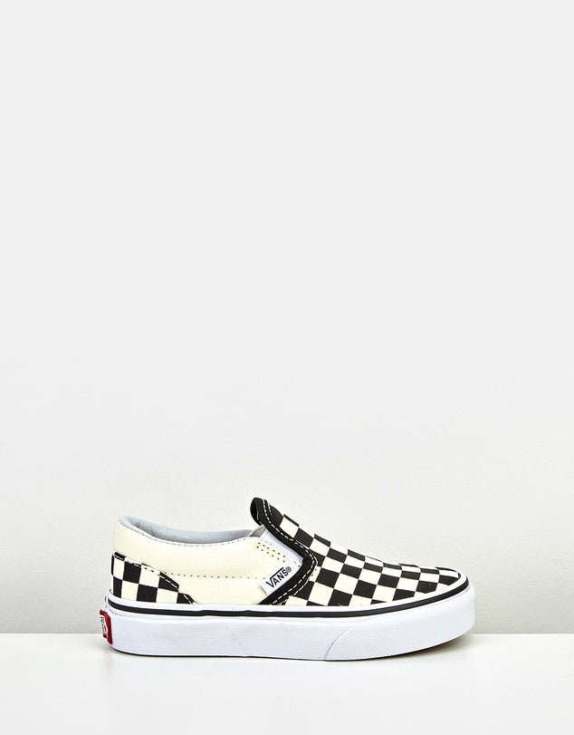 Vans Classic Slip On Kids Checkerboard  Black/White