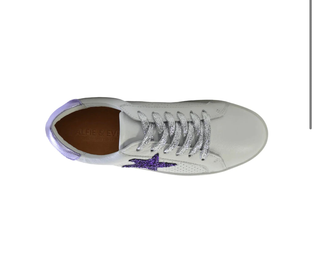 Alfie & Evie Valdo White/Purple Sneaker