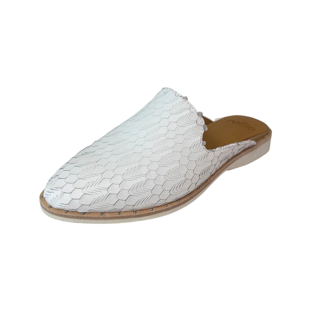 Rollie Madison Mule Studded White Geo