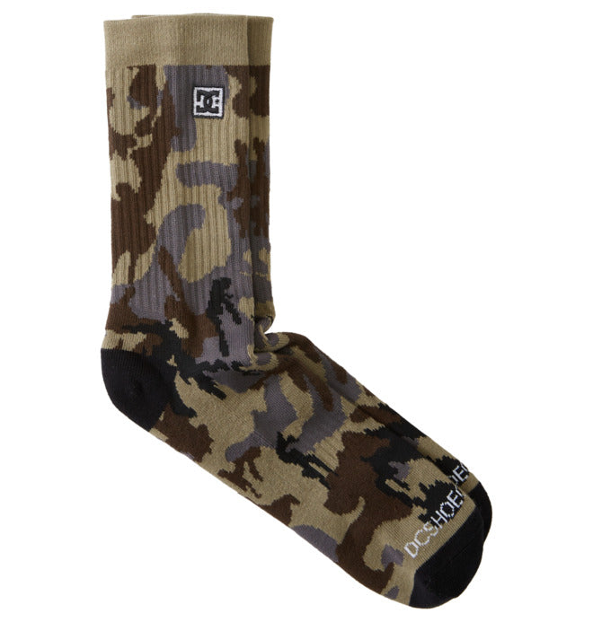 DC Crew Black Camo 2pk Socks