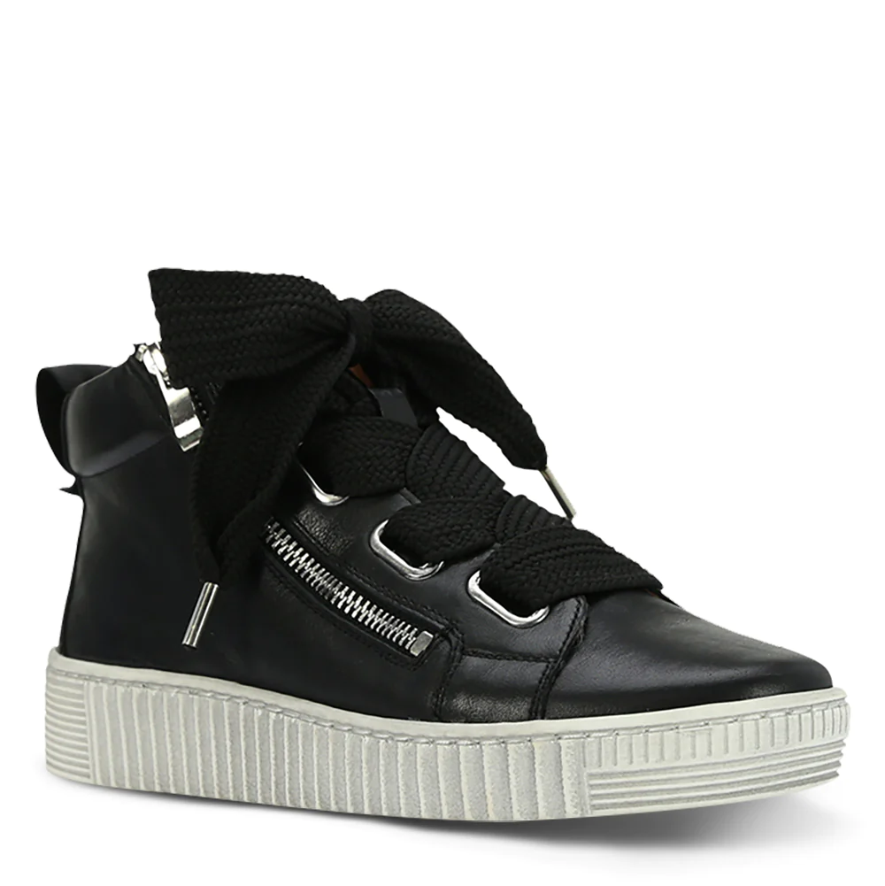 EOS Joyous Leather Mid Sneaker Black Gr8 Gear NZ