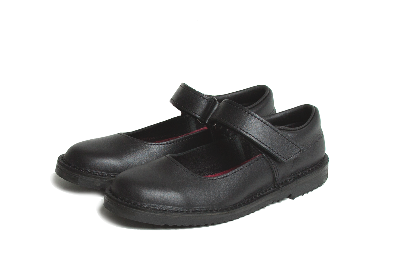 Mckinlay Kate Black Leather School Shoe