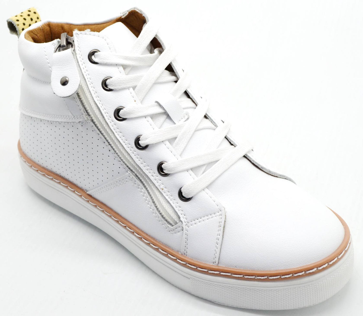 Natural Comfort Voodoo Leather White Hi Top