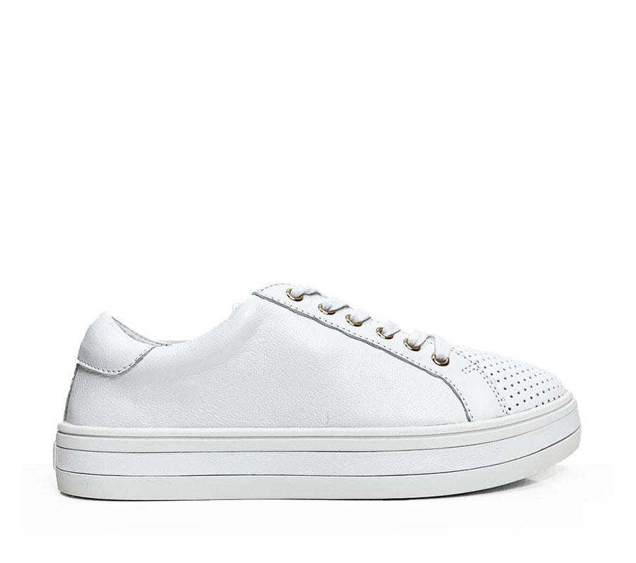 Alfie & Evie Paradise White Leather Sneaker